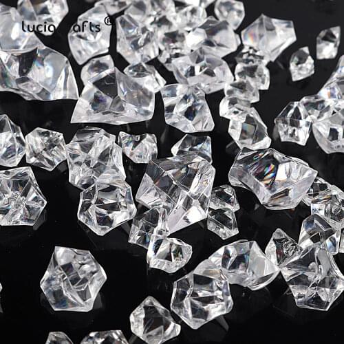 50g/lot 30-400pcs White Acrylic Crystal Simulation Ice DIY Home Fish tank vase Decoration D1416