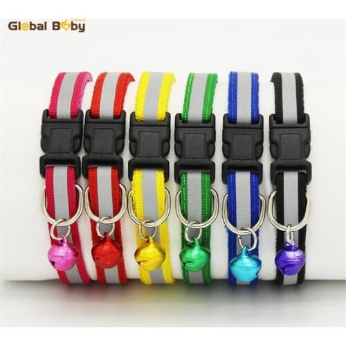 6 Pieces/Lot) 6 Colors 1.0cm Small Dog Collars Nylon Reflective Style Cat Puppy Small Pet Collar
