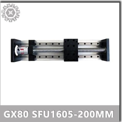 Customized GX80 SFU1605-200mm CNC Linear Guide Rails Linear Actuator System Module Table no Motor+Coupling for 60ST Servo Motor