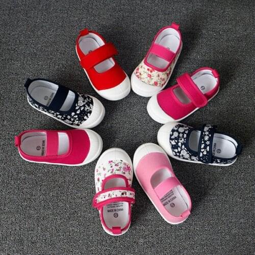 Hot Boys Girls Shoes Sneakers Casual Canvas Shoes for Kids Anti skid Soft Sole Elastic Band Solid Printed Children Toddler Shoes