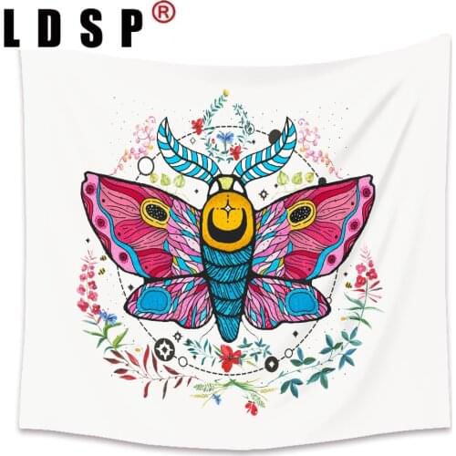 LDSP Psychedelic Butterfly Tapestry Wall Hanging Carpet Beach Towel Background Cloth Blanket Yoga Mats Bedroom Dorm Home Decor