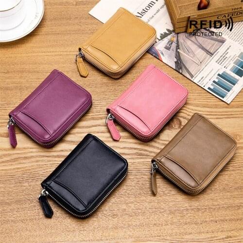 Hot Selling Coin Purse Anti-Theft Change Purse Zippered Wallet RFID Coin Chang Storage Bag Popular Money Bag for Woman F1054