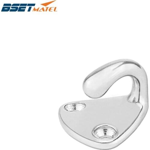 BEST MATEL Marine Grade SS 316 Pad Eye Fender Fending Hook Rope Boat Sail Tug Ship marine Hardware coat cap hook accessories