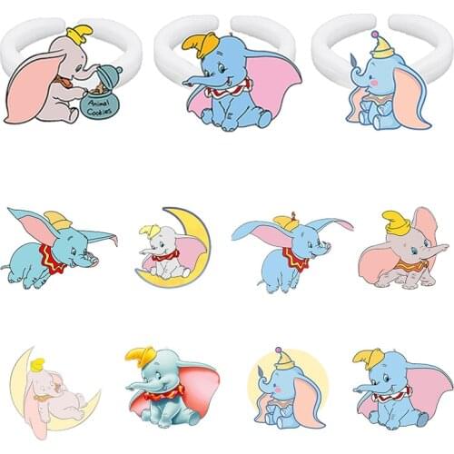 Disney Dumbo Fashion Personality Ring Simple Resin Girl Large Acrylic Ladies Men Cute Ring Accessories For Friends