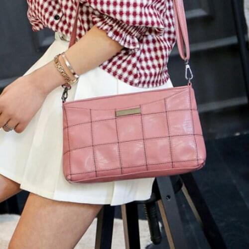 Women Fashion Crossbody Bags Lady Trendy Solid Color Shoulder Bags Ladies Handbag Female Vintage Leather Geometric Messenger Bag
