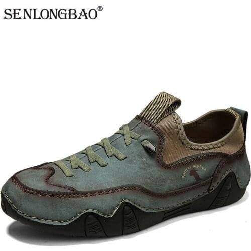 Men Casual Shoes Leather Mens Shoes Brand 2021 New Men Loafers Moccasins Breathable Driving Shoes Mens Flats Big Size 38-46