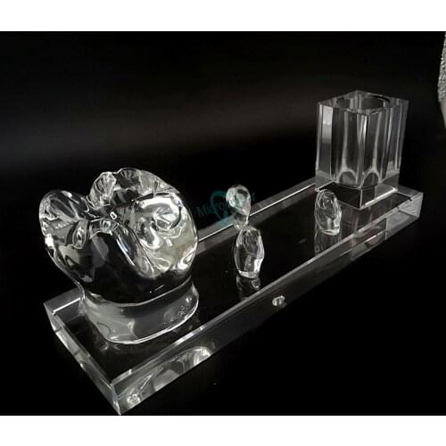 New Dental Holder Dentist Crystal Molar Business Card Holder Set Desktop ornaments Dental Gift for Dental Clinic decoration