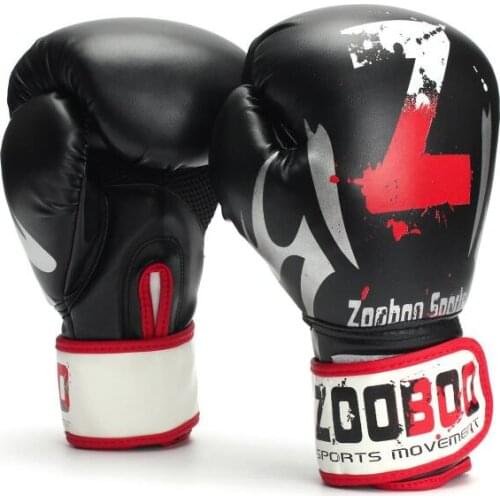 ZOOBOO MMA Thai Fight Boxing Gloves Sandbag Hand PU Punching Pad Glove Sports Gym Training Glove Pad For Body Building