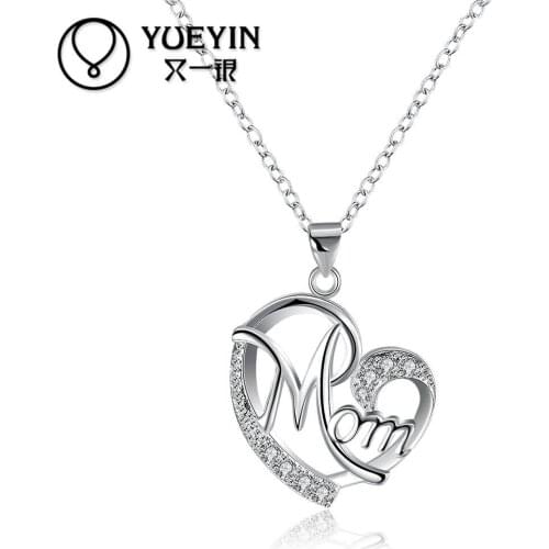 Silver plated Necklace pendant charm chain Engagement jewelry silver plated Necklace Colar Feminina Original designs