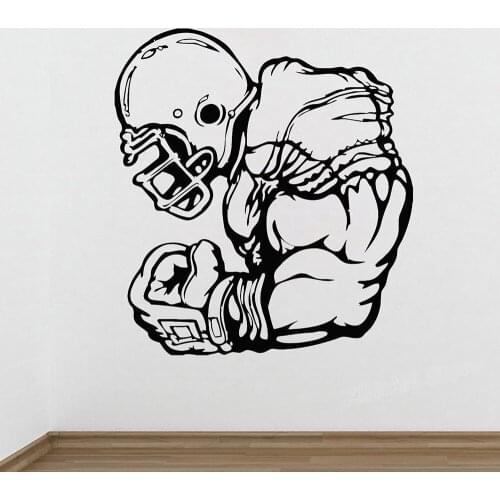 Football Player Poster Wall Sticker Athlete Sport Game Rugby Vinyl Stickers Decals Home Decor Bedroom Living Room Murals Z832