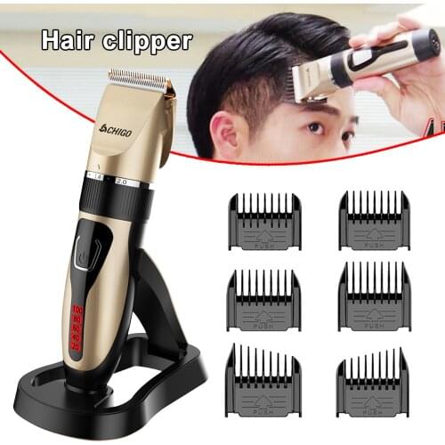 Professional Hair Clippers Mens Barber Trimmer Hair Cutting Machine Kit