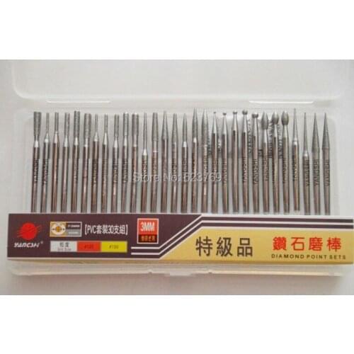 RZZ Dremel Rotary Tool Drill Bit Diamond Burrs Bur Bit Diamond Mounted Point Set Free Ship 2sets/lot