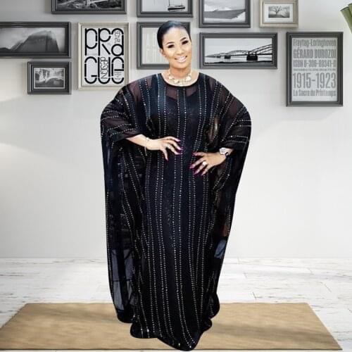 Abaya Dubai Line Black Sexy Dress Muslim Sets American Clothing Lady Party boubou Clothes