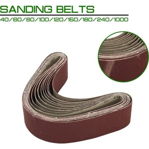 30mm x 540mm 10pcs 60 to 1000 Grit Sanding Belts For Angle Grinder Belt Sander Attachment