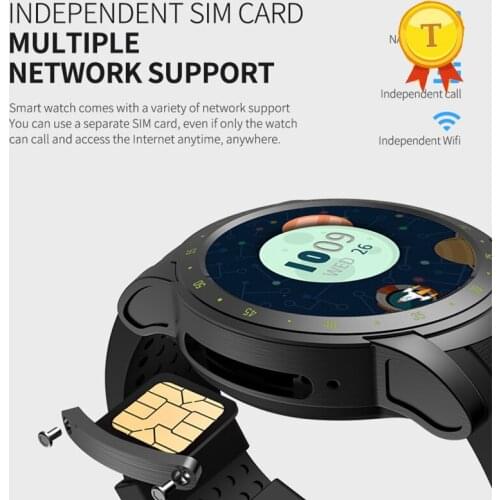 Round 3g Smart Watch Waterproof Heart Rate Monitor Wifi GPS Independent SIM card Smartwatch Men Wearable Device For iPhone 8