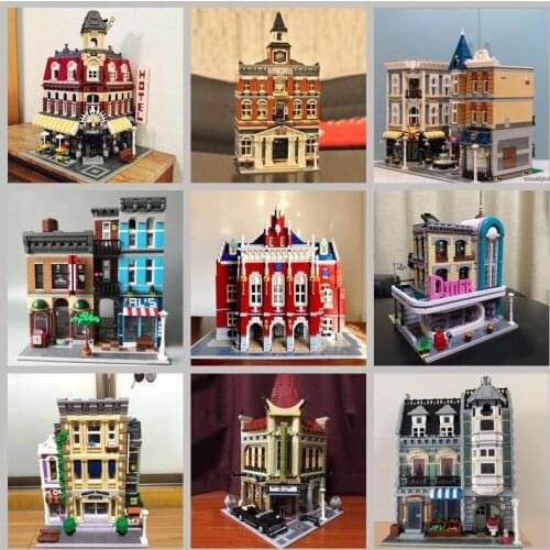 Fedex City Street View Series Building Blocks Corner Garage 2798Pcs Bricks LED Kits Compatible 10264 Toys Children Gifts