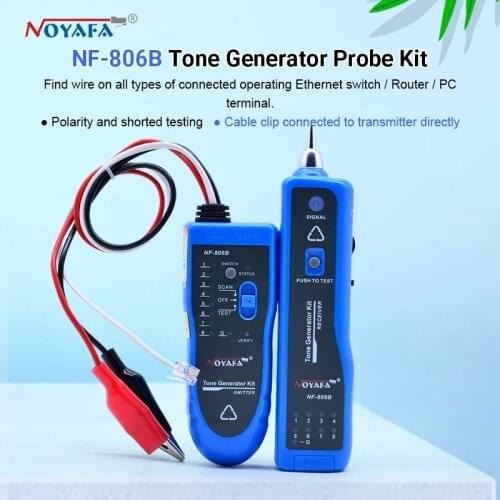 NOYAFA NF-806B RJ45 RJ11 Wire Check Network Cable Continuity Tester Wiremap Lan Cables LED Light