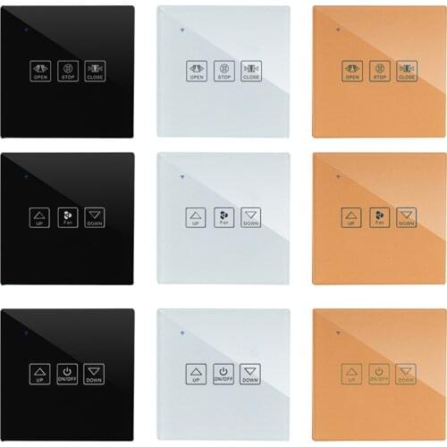 Tuya ZigBee 3.0 Smart Wall Touch Switch Smart Dimmer/Fan/Curtain EU/UK Switch Work With Alexa And Google Home Smart Life APP