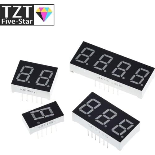 10Pcs 0.4 Inch Digital Tube LED 1Bit 2 Bit 3 Bit 4 Bit Clock Common Anode Cathode 0.4" 7 Segment Led DIY Red Board