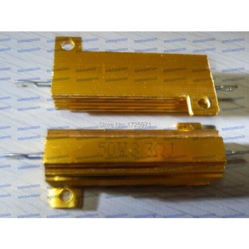 50PCS/LOT RX24-50W 3.3R 3.3 Ohm LED load resistor Aluminum Case Wirewound Resistor