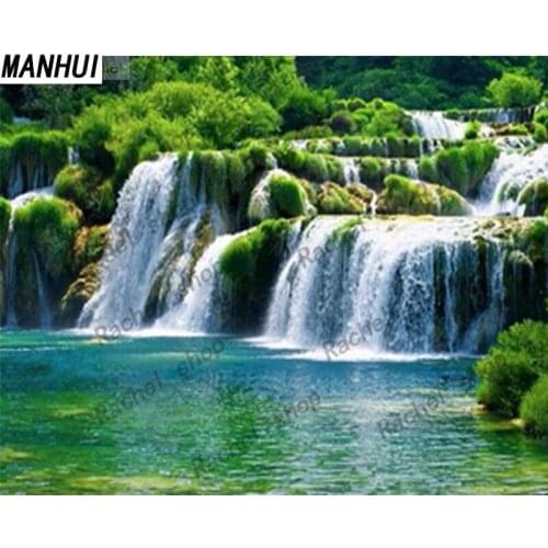 Diamond Embroidery Diy Diamond Painting Cross Stitch Kits Diamond Mosaic Waterfall Full Square Diamond Embroidery CS140