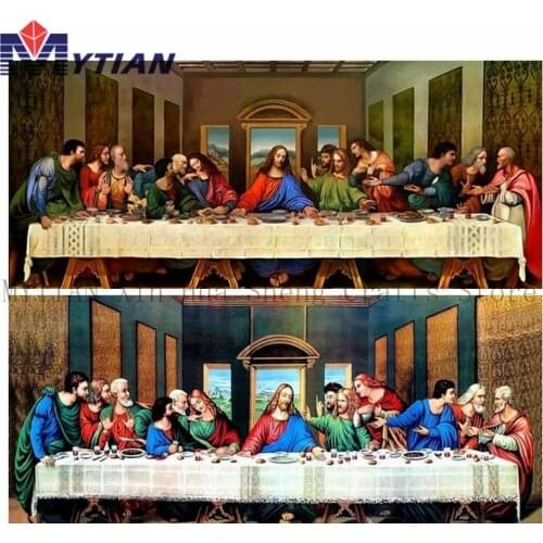 Full Diamond Embroidery Catholicism Famous Da Vinci The Last Supper Diamond Painting Christian Living Room Painting Cross stitch