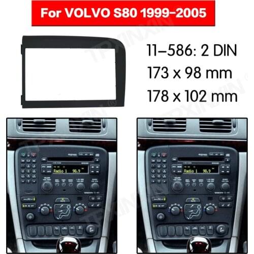 Car radio Frame Panel Auto Radio Stereo Fascia For VOLVO S80 1999-2005 Dash Plate Facia Panel Mount Trim Kits Frame Adapter