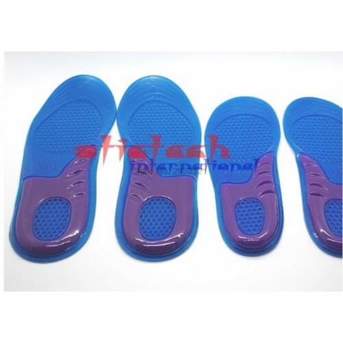By dhl or ems 100 pairs Sports insoles men and women thickening silica gel shock running basketball insoles sweat breathable
