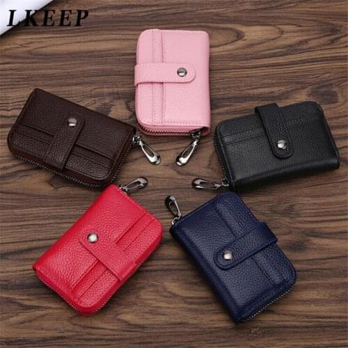 Zipper Card Holder Men Woman PU Leather Organ Credit Card Package Wallet For Credit Cards Men And Women Business Card Holder Bag