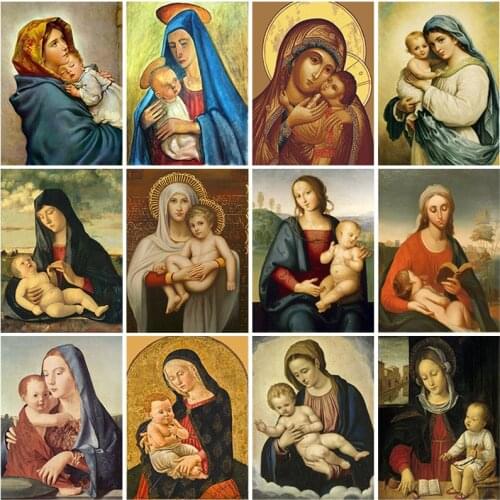 DIY 5D Diamond Painting Full Round Drill Rhinestones Mosaic Religious icon Diamond Embroidery Cross Stitch Kit Gift Home Decor