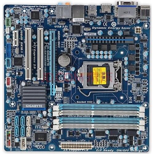 For Gigabyte GA-HA65M-UD3H-B3 Original Used Desktop Motherboard HA65M-UD3H-B3 H61 LGA 1155 i3 i5 i7 DDR3 16G