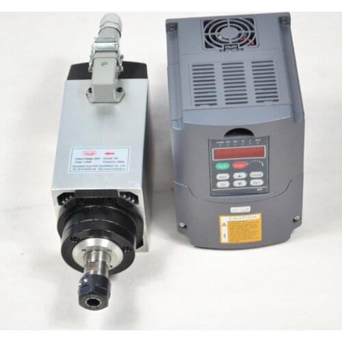 CNC spindle motor 3KW air cooled ER20 cnc motor milling machine motor and matching 3KW frequency inverter motor speed controller