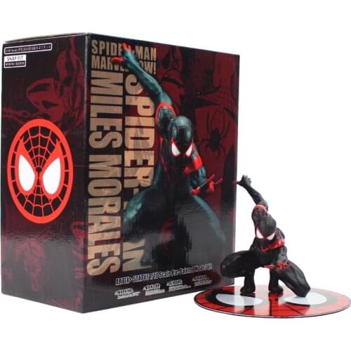 11cm Avengers Super Hero Spiderman Miles Morales ARTFX + STATUE 1/10 Scale Pre-Painted Model Kit PVC Figure Collection Doll Toy