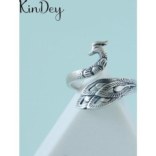 Personality Exaggerated Gothic Peacock Rings For Women Charm Engagement Jewelry Girls Open Finger Knuckle Rings