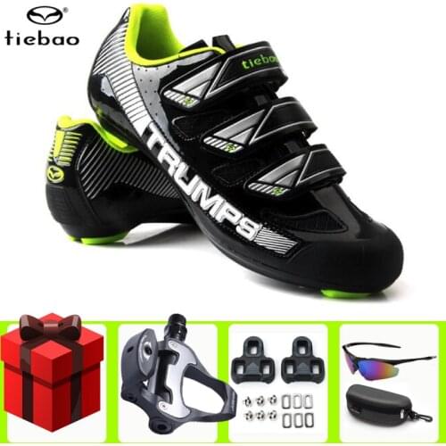 Tiebao Road Cycling Shoes Men Women Bike Ultralight Bicycle Sneakers Self-locking Professional Breathable Bicicleta Carretera