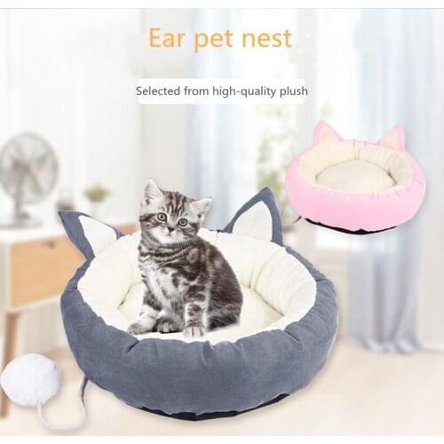 Pet cat Bed, Cat Litter Nordic Style Autumn and Winter General Dog Nest Removable and Washable Small and Medium Pet Litter Nest