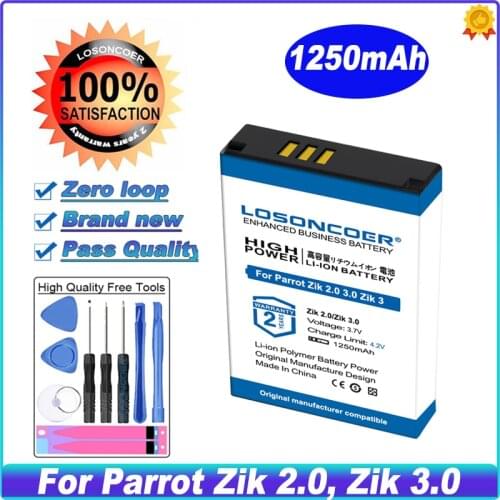 Losoncoer 1250mAh For Parrot Zik 2.0 Zik2.0 Zik 2 Zik 3.0 Zik3.0 Zik 3 Wireless Headset Battery MCELE00254 MH46671 L15