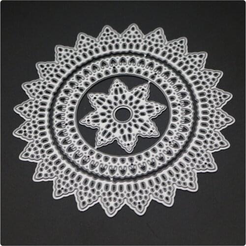 YINISE Flower Background Cut Metal Cutting Dies For Scrapbooking Stencils DIY Album Cards Decoration Embossing Folder Die Cuts