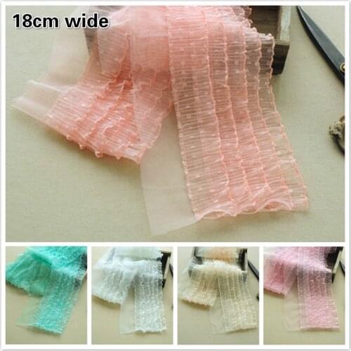 Fashion 5 Layers Polka Dots Ruffles Widened Lace DIY Doll Fluffy Cake Skirt Clothing Cuffs Lengthened Sewing Pet Bib Decoration