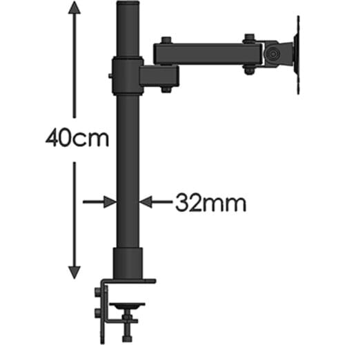 DL-T801 T800 VESA 75X75 100X100 12kg monitor desk stand desktop holder LCD tv support 360 degree rotating tv stand movable arm