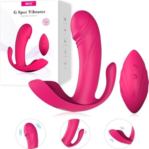Invisible Wear Simulation Penis Wireless Remote Control G-spot Double Shock Female Masturbation Stick Silicone Vagina Vibrator