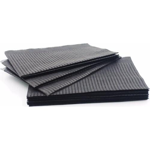Newest 50 pcs Black Tattoo Cleaning Wipes Disposable Dental Piercing Bibs Waterproof Sheets Paper Tattoo Accessories
