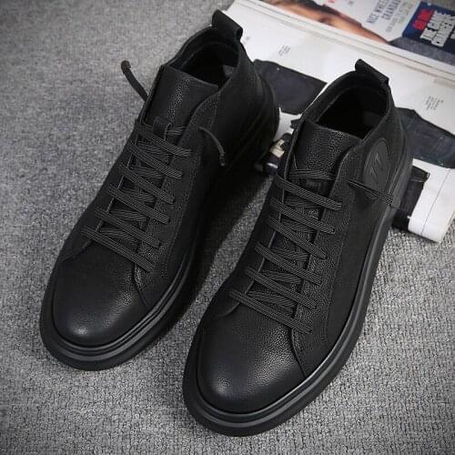 New Soft Casual Men Shoes Fashion Flat Breathable all black Men casual sneaker shoes WZ-90