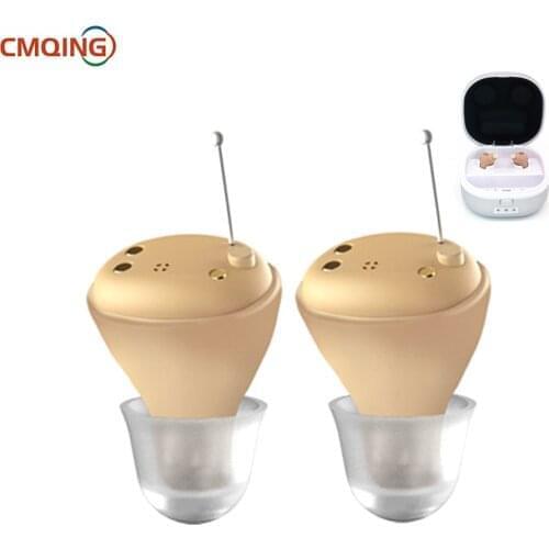 New 4 Channel Digital Hearing aid Mini Rechargeable Automatic Switch Multi-program Intelligent Deaf Invisible Hearing Aids