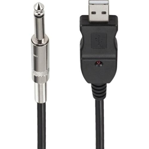 3M USB to Guitar Cable Interface Male to 6.35mm Jack Electric Guitar Accessories Audio Connector Cord Adapter for Instrument