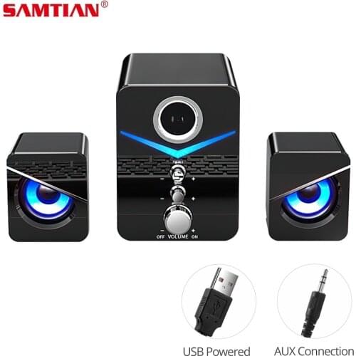 SPASH 3 IN 1 USB Wired Combination Bluetooth Speaker Bass Stereo Music Player Subwoofer Sound Box For Computer PC Phone Soundbar
