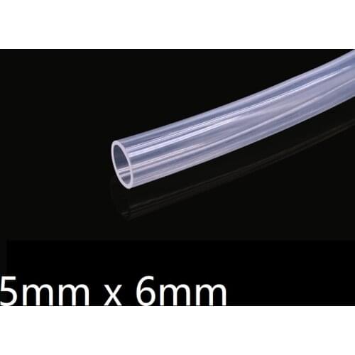 Transparent Flexible Silicone Tube ID 5mm x 6mm OD Food Grade Non-toxic Drink Water Rubber Hose Milk Beer Soft Pipe Connect