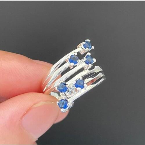 SALE 3 Colors Fashion Crystal Rings for Women Silver Color Jewelry Blue Red Purple Zirconia Special Offer Wholesale Gift