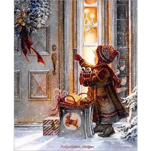Needlework for Embroidery by Ankicoleman DIY DMC High Quality - Counted Cross Stitch Kits 14 ct Oil painting - Christmas Boy