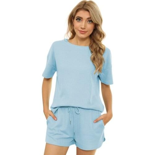 Shorts Sports Suit European American Short-Sleeved T-Shirt Top + Casual Shorts 2-Piece Set Summer New Tracksuit For Women 2021